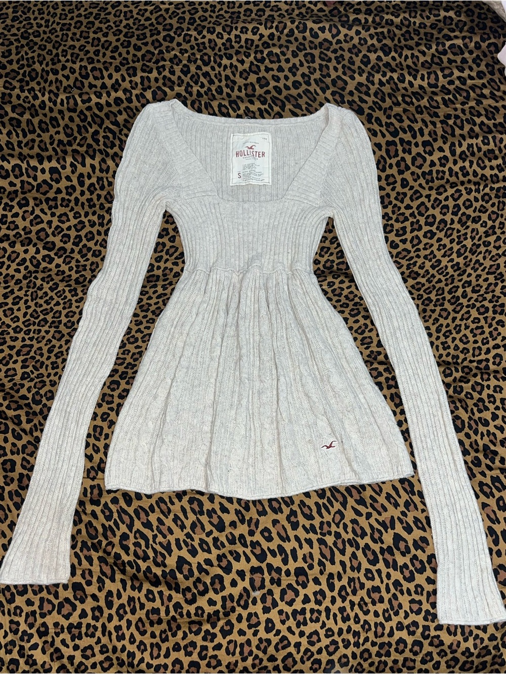 Y2k Hollister Babydoll Ribbed Knit Sweater